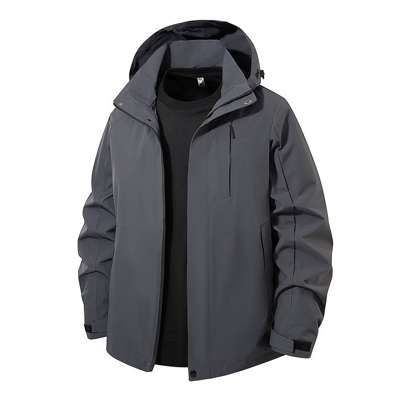 Unisex Waterproof Windproof Travel Jacket – Hooded Casual Cardigan for Outdoor Activities - Image 1